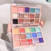 Palette de fards à paupières scintillants 15 couleurs, finition mate, faible saturation, nacré, paillettes fines, couleurs terre, surligneur, blush, palettes de fards à paupières
