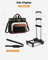 Sac à roulettes pour enseignant LOVEVOOK avec chariot amovible et compartiment pour ordinateur portable, grand sac fourre-tout à roulettes adapté aux ordinateurs de 17,3 pouces