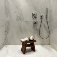 Tabouret de bain Sipo en acajou massif de style japonais traditionnel, banc de douche fait main, écologique, durable, en bois, pour salle de bain, hôtel, villa