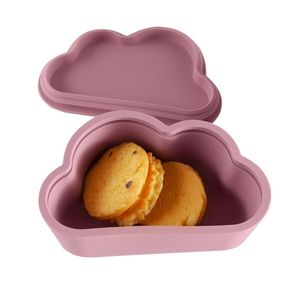 Caja de Almacenamiento de Silicona para Snacks de Bebé, Recipiente Portátil para Alimentos, Vajilla de Viaje, Caja de Snacks de Silicona con Diseño de Nube - Product Image 3