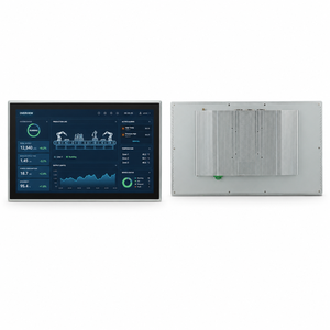 หน้าจอสัมผัส HMI ความสว่างสูง ขนาด 8-23.8 นิ้ว 12-36V DC ทำจากอลูมิเนียมอัลลอยด์, แท็บเล็ตอุตสาหกรรมแบบฝังตัวไร้พัดลมสำหรับระบบอัตโนมัติ - Product Image 1