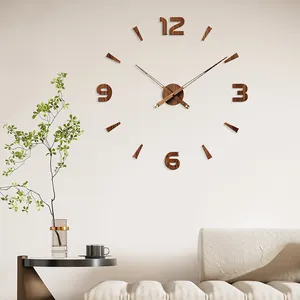 Thêm lớn 3D Tự làm đồng hồ treo tường hiện đại Thiết kế không khung với phong trào thạch anh tùy biến cho trang trí nội thất phong cách tối giản - Product Image 4
