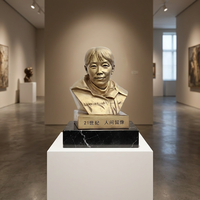 Sculpture de buste humain en bronze sur mesure, statue de portrait féminin en bronze pour l'affichage dans les salles de musée