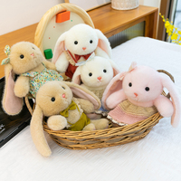 En gros, Peluche Lapin Personnalisée en Coton PP Ultra Doux, Prise en machine à griffes, avec Tenues Pull et Jupe, Cadeau d'Anniversaire pour Enfants, Prix Bas
