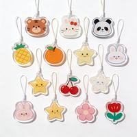 Porte-clés en acrylique mignon de dessin animé, impression double face, pendentif transparent avec chaîne pour la décoration de sac, cadeau promotionnel, souvenir