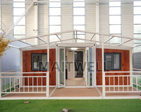 Maison Conteneur Préfabriquée 3-4 Chambres Pliable Extensible Portable 20ft 40ft Double Aile pour Habitation
