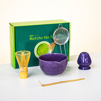 Astief – Kit de Cérémonie du Thé Matcha Artisanal en Gros, Outils Personnalisables avec Logo, Céramique Sakura, Coffret Cadeau Élégant avec Bec Verseur