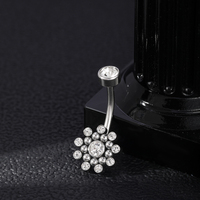 Lot de 18 Piercings de Nombril en Acier Chirurgical avec Multiples Pierres en Zircon Cubique, Anneaux de Nombril en Acier Inoxydable