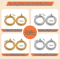 Composants de bijoux en acier inoxydable étanches, plaqué or 18 carats PVD, connecteurs, breloques, fermoirs à ressort, accessoires DIY 316L