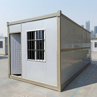 Maison conteneur pliable OEM ODM de 20 pieds, pièce mobile préfabriquée pour abri d'urgence urbain et hébergement sur site de secours en cas de catastrophe