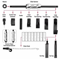 Kit de débosselage de carrosserie JLD avec marteau à inertie, outil de réparation automobile 11 pièces, ensemble d'outils de débosselage en acier au manganèse, extracteur de tôles