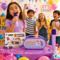 Microphone Karaoké Sans Fil pour Enfants, Portable pour Chant en Extérieur, Haut-Parleur Magique Changeur de Voix, Cadeau Idéal pour Fêtes KTV à Domicile