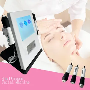 Mesin facial profesional 3 in 1, mengangkat wajah oksigen hidrogen oksigen mesin facial