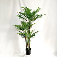 Arbre artificiel Ficus Ruopei de 5,5 pieds, feuillage vert de 6 pieds, pot en PE+PP, plante en pot, décoration intérieure pour la maison et le jardin