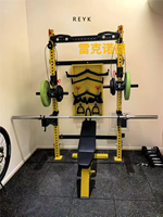 Rack de musculation mural pliable en acier au carbone, multifonctionnel, pour squats, banc plat, entraînement de fitness en salle de sport