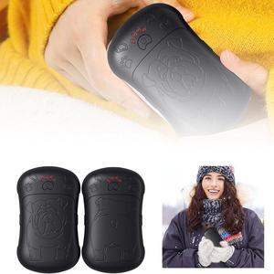 Calentador de Manos Recargable, Paquete de 2 (Negro), Calentador de Manos Eléctrico 2 en 1 WXX, Portátil de 6000 mAh, Calentamiento Seguro de Doble Cara - Product Image 1