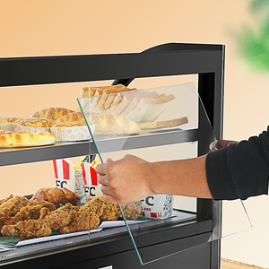 Vetrina calda riscaldamento riscaldamento <span class=keywords><strong>elettrico</strong></span> vetrina per riscaldamento alimenti scaldabagno vetro torta vetrina - Product Image 5