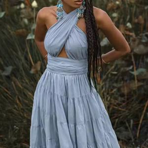 Vestidos de Otoño de Nuevo Diseño para Mujer, Vestidos Casuales Elegantes y Modestos, Vestido de Lino sin Mangas de Alta Calidad para la Noche - Product Image 4