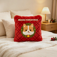 Coussin en peluche personnalisé série Corgi, coussin moelleux en forme de Corgi, décoration mignonne pour la maison, cadeau pour canapé, chambre, voiture