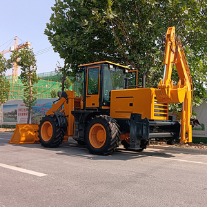 Pengiriman gratis Euro 5 EPA mini peternakan retropendora kecil backhoe excavator loader 4x4 - Product Image 1