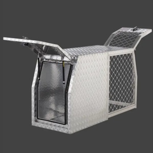 HERUI Portable 700mm Ute Canopy Full Dog Box Half <b>Toolbox</b> Aluminum Waterproof Dustproof Lockable Powder Coated 2 Compartments - Product Image 2
