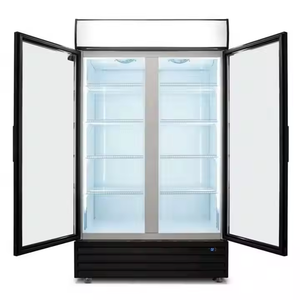 Vitrine de supermarché, congélateur vertical, éclairage LED, refroidisseur d'air, réfrigérateur commercial à porte vitrée Low-E à température unique - Product Image 5