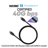 Câble de moniteur USB C 3.2 Gen 2 8k, câble vidéo VR 20 Gbps, câble de charge PD 100 W pour iPhone 15 Series, Macbooks Thunderbolt 3/4