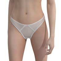 Dames schattige lage taille gebreide bikini onderbroek met holle kant transparant doorschijnend sexy slipje