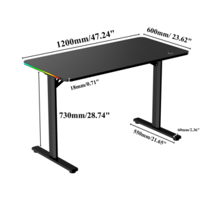 PRORIALS Modern Home Streamer Backstage Setup Tapis de souris pleine taille inclus Bureau de jeu professionnel réglable en métal durable - Product Image 5