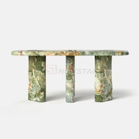Newstar Vert Onyx Jade Marbre Couloir Table De Couloir De Luxe Meubles En Marbre Table D'appoint Table Console D'entrée En Marbre