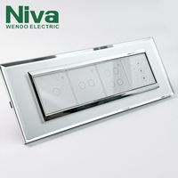 Interruptor Táctil Inteligente Niva OEM con Control Remoto Wifi, Panel de Vidrio Templado, Interruptores de Luz de Pared Modulares Eléctricos Personalizados