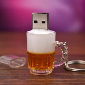 Personnalité de la mode 16G/32G/64G verre plastique USB2.0 tasse de bière créative et disque U pour cadeau promotionnel clé USB personnalisée - Product Image 4