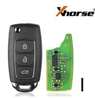Clé télécommande universelle Xhorse série XK filaire 4 boutons ABS pour voiture, compatible VVDI Key Tool XKKF20EN XKMQB1EN XKB501EN XKB508EN XKB510EN