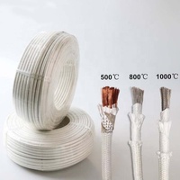 GN500 600 800 1000C Fil tressé en fibre de verre isolé au mica résistant à la chaleur pour câble électromagnétique