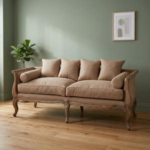 Modern Design Vintage French Fabric Apartment Living Room <b>Sofa</b> Set European Style Wood Customized Size <b>Sofa</b> <b>Bed</b> Ardena - Product Image 2