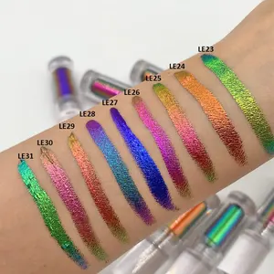 Personnalisé haute Pigment maquillage des yeux surligneur caméléon crème fard à paupières Multichrome pailleté gel Duochrome fard à paupières palettte