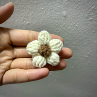 Nouvelles Têtes de Fleurs en Laine Crochetée, Fleurs Artificielles Éternelles en Gros pour Cadeau de Festival