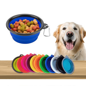 Penjualan laris mangkuk Travel anjing peliharaan portabel cangkir dapat dilipat makanan hewan peliharaan kucing anjing mangkuk air makanan pengumpan grosir - Product Image 1