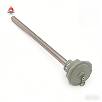 Thermocouple K en acier inoxydable 304 blindé, intégré, monté sur bride, étanche, contrôleur de température OEM, modèle 033