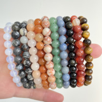 8mm Naturstein Stretch Reiki Schmuck Kristall Edelstein Armband Perle Chakra Geschenk