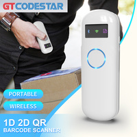 Lector de Códigos de Barras 2D GTCODESTAR, Mini Escáner de Códigos de Barras Inalámbrico, Lector de Códigos QR Portátil, Pistola Escaneadora de Códigos QR para Supermercado