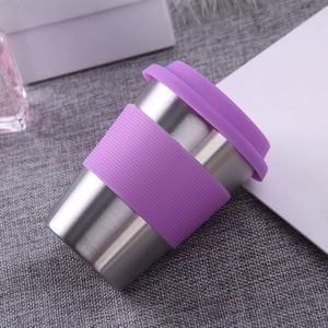 ถ้วยน้ำสำนักงานสแตนเลสกันความร้อนและป้องกันน้ำร้อนลวกซิลิโคน - Product Image 4