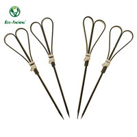 Brochettes en bambou naturel biodégradables de haute qualité, écologiques, 12+ brochettes pour barbecue au charbon de bois, pour une utilisation en extérieur