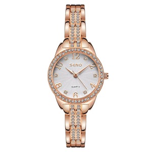Hot Selling Luxury Elegant Women's Quartz <b>Watch</b> <b>Diamond</b>-Studded Oil Pressure Dial Waterproof Stainless Steel Strap Slim - Product Image 3