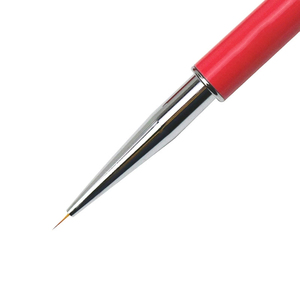Pinceau de précision pour nail art en nylon avec manche métallique de luxe, virole sertie de 5 mm, pour dessin et peinture, avec capuchon de protection - Product Image 5
