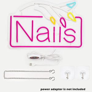 Nail salon neon LED wall decoration light USB powered nail salon shop window <b>sign</b> ambient light indicator light luminous <b>sign</b> - Product Image 3