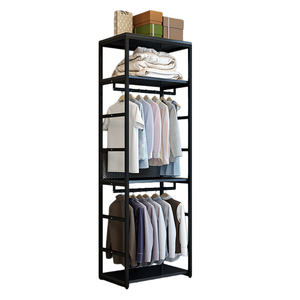 [Version haute] Porte-vêtements en métal, étagère de rangement ouverte, étagère assemblée, étagère sur pied, armoire - Product Image 5