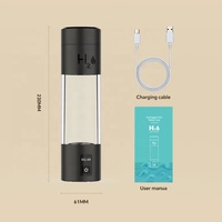 Générateur d'eau riche en hydrogène par électrolyse de l'eau PEM, bouteille d'eau portable de 270 ml avec une concentration d'hydrogène allant jusqu'à 10 000 PPB