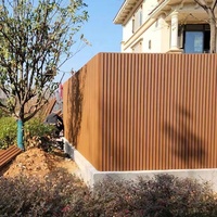 Panneaux de bardage extérieur en composite bois-plastique (WPC) à grain de bois 3D, ignifuges, résistants à l'humidité, installation facile, pour hôtels
