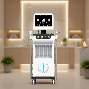 Appareil de dermabrasion faciale à l'oxygène hydro, éclaircissement des imperfections, éclaircissement du teint, lissage des ridules, machine de soin du visage jet peel - Product Image 1